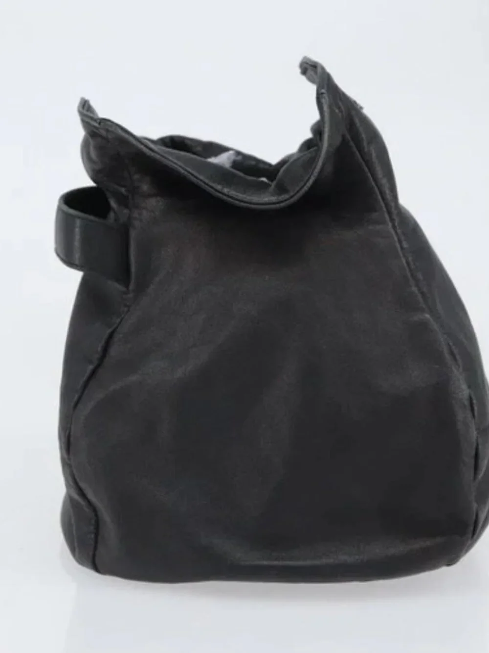 CHANEL Purse Pouch Lamb Skin Black CC Auth 164798